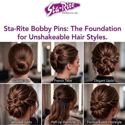 White Bobby Pins Pack of 60 - Discreet Hair Styling Accessories for Updos & Bridal