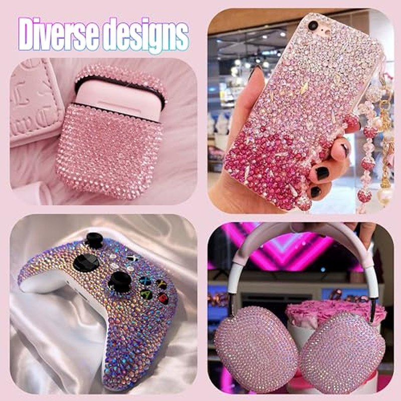 36000 Rhinestones 48 Colors 3mm Flatback Gems with B7000 Glue