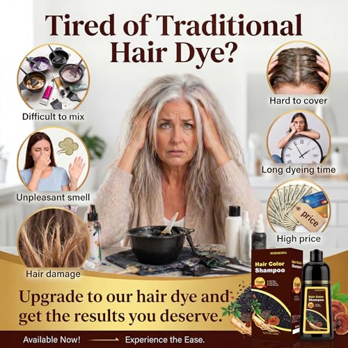 Blonde Brown Hair Dye Shampoo 3-in-1 | Lasting Color & Shine 500ML