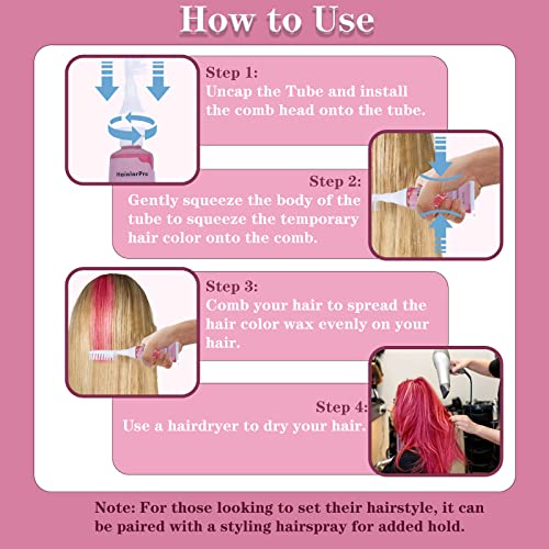 HaiolorPro Washable Hair Chalk - 4 Colors Temporary Dye Kit