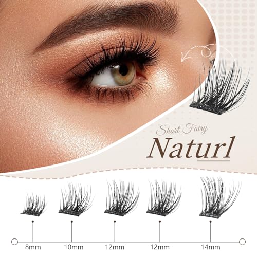 DIY Eyelash Extension Kit - 100 Pcs Wispy Lash Clusters (12-20mm)