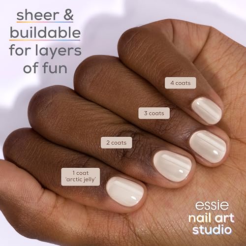 essie Arctic Jelly Sheer White Nail Polish, 0.46 Fl Oz