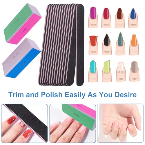 Professional Nail File and Buffer Set - 12 Piece Manicure Kit