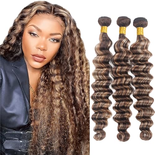 P4613 Deep Wave Brazilian Hair 3 Bundle Set 26-30 Inch