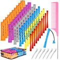 68 Pcs Hair Perm Rods Set - 6 Sizes with Clips & Comb