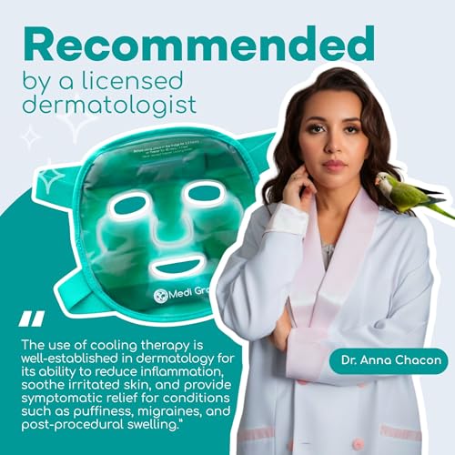 Medi Grade Green Ice Face & Eye Mask Set – Cooling Gel Masks for Dark Circles & Puffy Eyes
