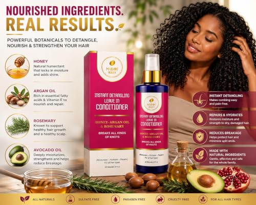 Leave-In Conditioner Spray with Argan Oil - Instant Detangling