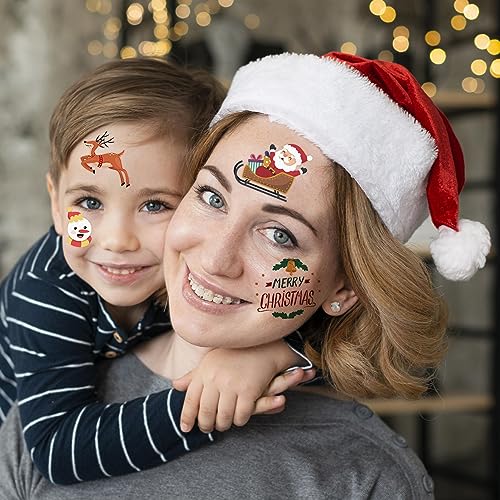 Winthrop 240 Pcs Christmas Temporary Tattoos for Kids, 60 Designs