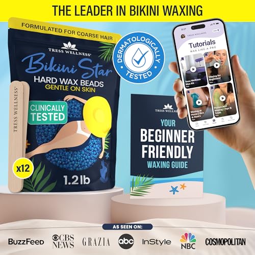 Tress Wellness Brazilian Hard Wax Beads - 1.2lb Kit with Spatulas