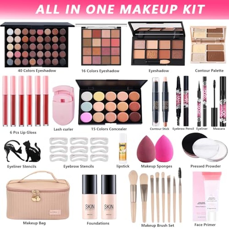 All-in-One Makeup Kit for Women & Teens - Complete Cosmetic Set