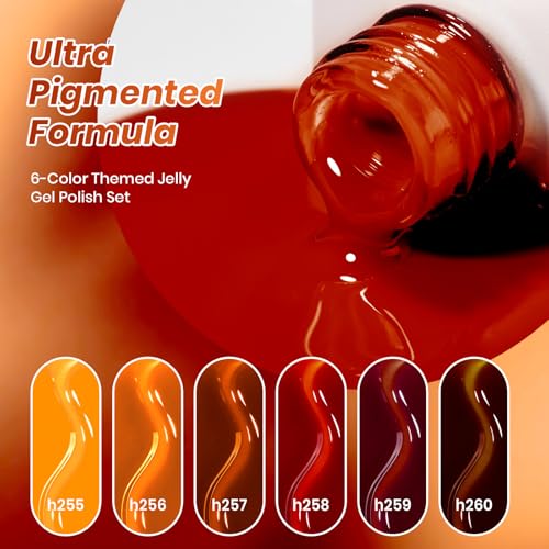 Beetles Jelly Gel Polish Set - 6 Tortoise Fall Colors