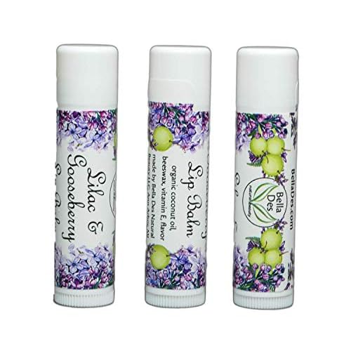 Lilac & Gooseberry Lip Balms | Set of 2 Balms | Moisturizing for Dry, Chapped Lips | Yennefer Scent of a Sorceress by Bella Des Natural Beauty