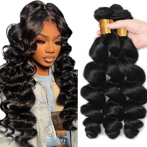 Deep Wave Human Hair Bundles 3pc 26 28 30 Inch