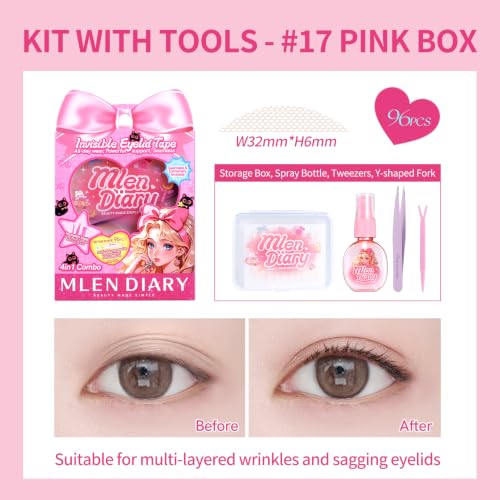 Invisible Eyelid Tape for Hooded Eyes - 96 Ultra-Thin Lifter Strips