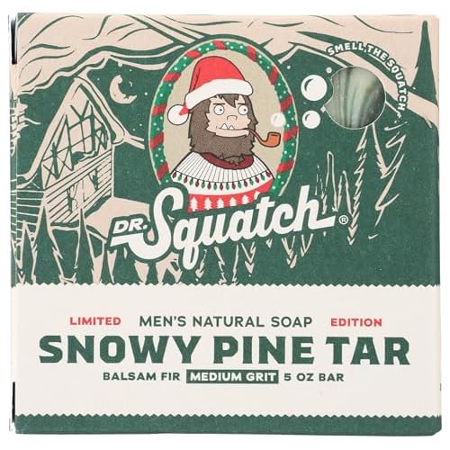 Dr Squatch Soap Bar Snowy Pine Tar, 5 oz