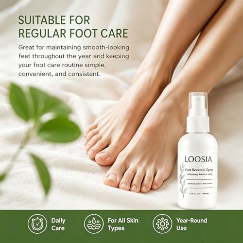 Gentle Foot Exfoliating Spray for Cracked Heels - Moisturizing Dead Skin Remover