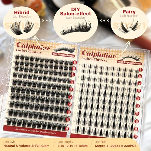 Lash Clusters Kit - Wispy & Manga Eyelashes 8-18MM (220 Pack)