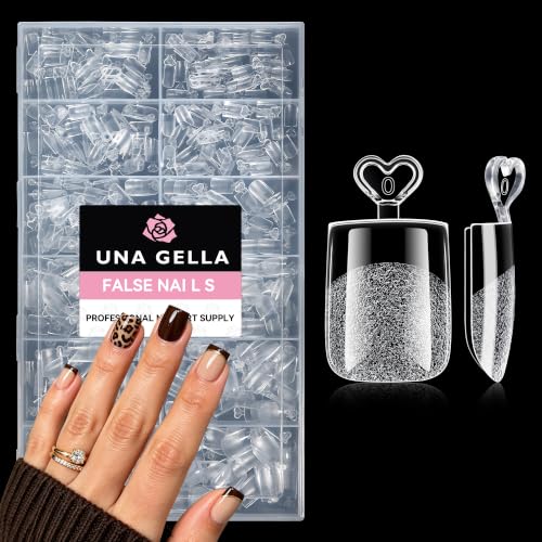 UNA GELLA Extra Short Sharp Square Nail Tips, 504Pcs – Pre-Shaped False Nails