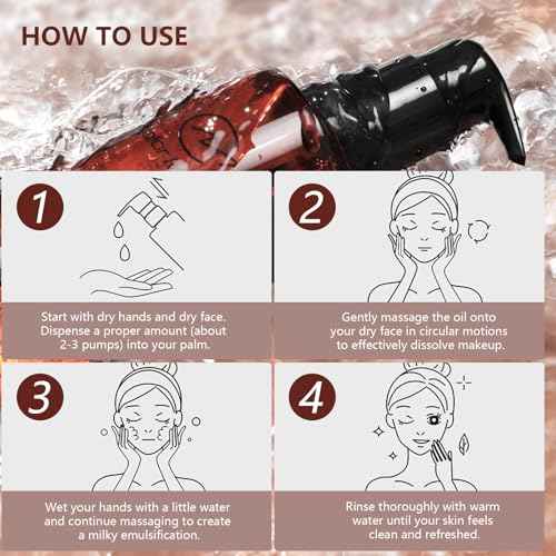 Jojoba Seed Light Cleansing Oil, Gentle Clogged Pore & Blackheads Oil Cleanser, Heavy Makeup Remover,6.76 fl oz 200ml