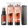 Wild Willies Beard Care Kit, Biotin Fortified Shampoo and Conditioner with Caffeine, Two 4-Oz Bottles, Promotes Healthy Beard Growth