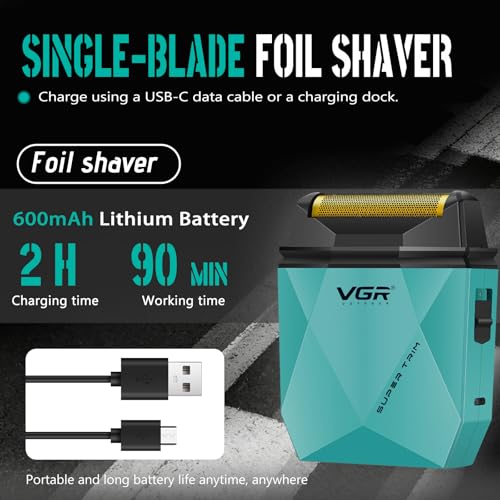 VGR 877S3 Professional Hair Clippers for Men with LED Display