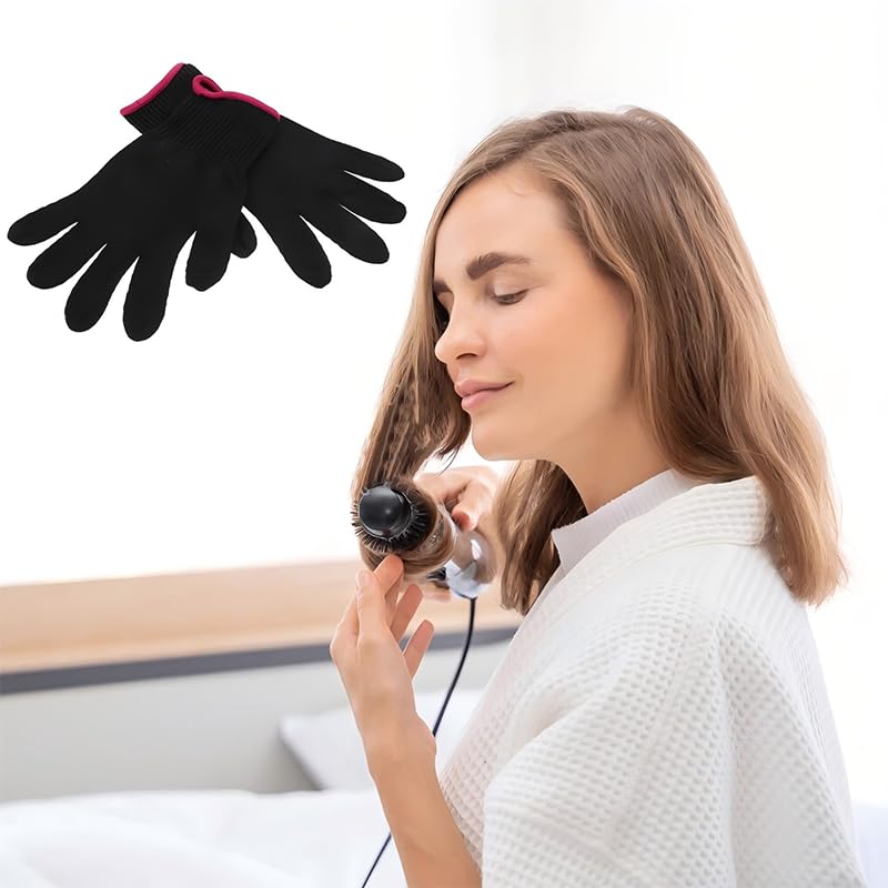 Heat Resistant Gloves for Hair Styling - 2 Pair Set