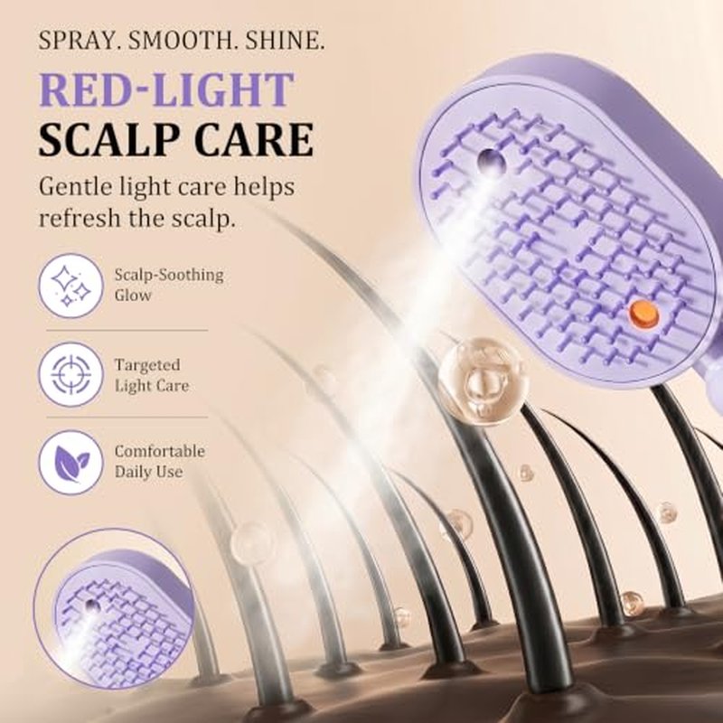 3-in-1 Electric Spray Massage Comb for Detangling & Styling