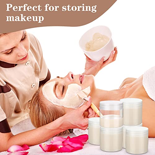 eBoot 150 Piece 2 Oz Plastic Container Jars with Lids Round Clear Cosmetic Empty Clear Plastic Jars for Lotion, Cream, Makeup, Eye Shadow, Rhinestone, Samples, Pot, Travel Storage(2 Oz)