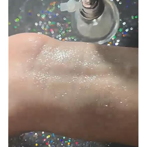 Silver Body Glitter Spray, Hair Glitter Spray, Body Shimmer Powder, Face Glitter Highlighter, Glitter Spray, Body Shimmer Spray for Skin, Rave Hairspray for Festival Party Halloween