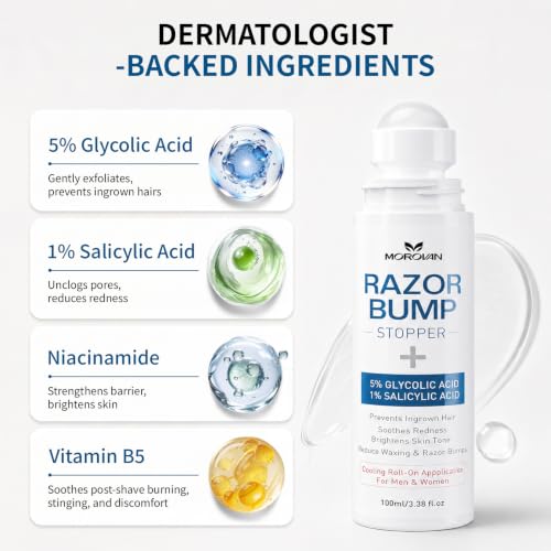 Razor Bumps Ingrown Hair Treatment: 3.38fl.oz Smoothing Solution for