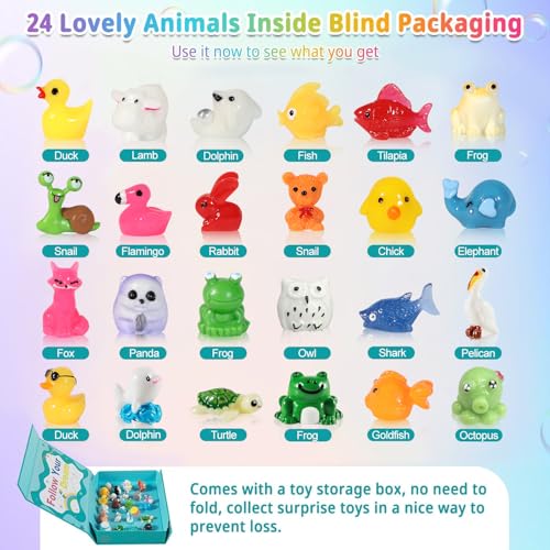 24 Pack Kids Bath Bombs with Surprise Animal Toys - Fun Bubble Bath