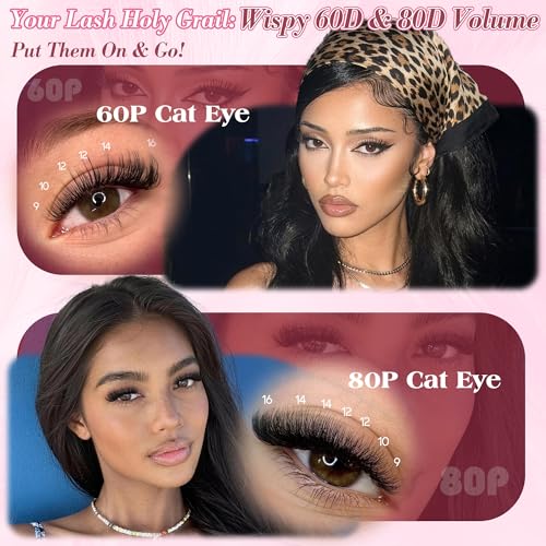 Lash Clusters Kit 640PCS Wispy 60D 80D with Bond & Seal