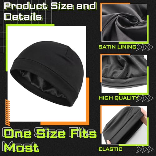 Satin-Lined Skull Cap for Hair Protection