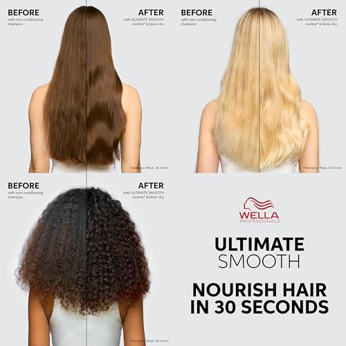 Wella Professionals ULTIMATE SMOOTH Conditioner | Treatment for Dry, Frizzy Hair | Nourishes, Smooths & Adds a Silky Shine | With Squalane & Omega 9 | Color Safe