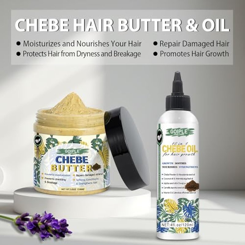 Chebe Hair Growth Oil & Butter for All Hair Types - Deep Moisturization