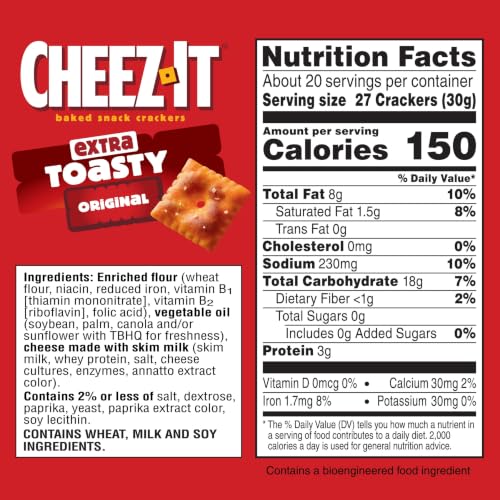 Cheez-It Extra Toasty Cheese Crackers - Family Size 21oz
