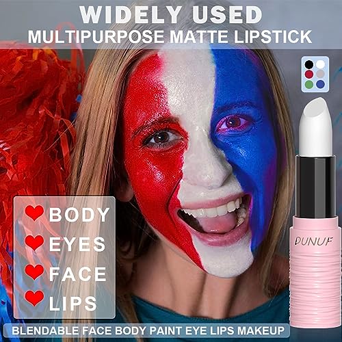 Eye Black Stick Green Face Body Paint Football Baseball Softball Matte Lipstick Makeup For Sports Halloween Clown Makeup Cosplay Parties 05# Green