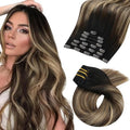 Moresoo Clip-in Hair Extensions Human Hair 18" 120g