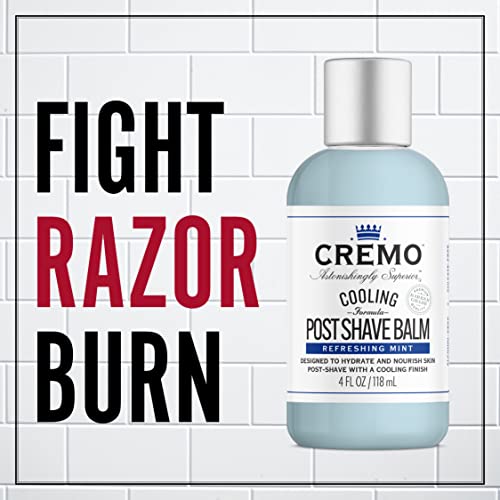 Cremo Men's Beard Care Bundle - Barber Grade Cooling Shave Cream, 6 Fl Oz + Cooling Post Shave Balm, 4 Oz