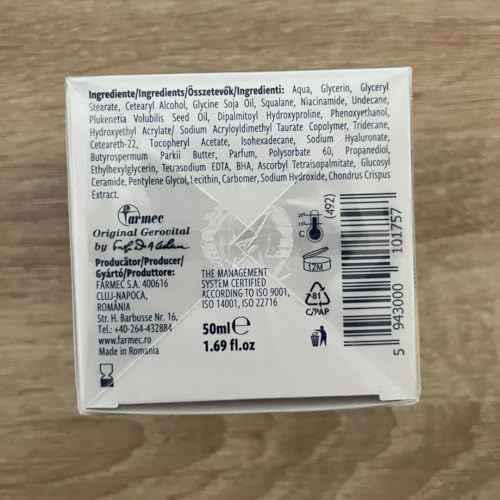 GEROVITAL HYALURON C Anti-Wrinkle Night Face Cream with Hyaluronic Acid, Vitamin C and E, Moisturizing and Regenerating Effect, for Dry, Normal Skin, 50 ml