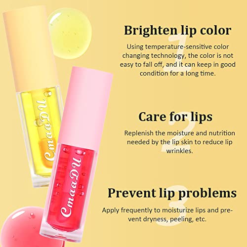BINGBRUSH Color Changing Lip Gloss Set - 6 Pcs Moisturizing Lip Balm