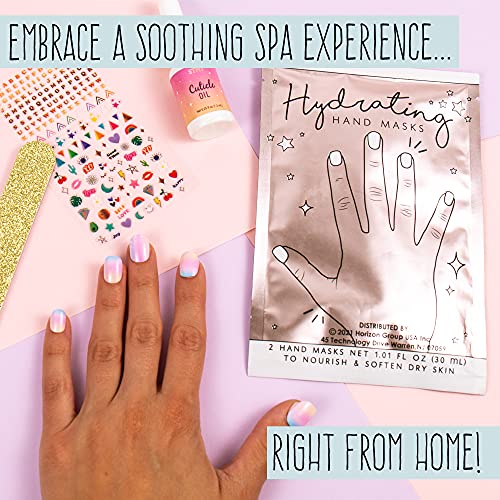 STMT Self-Love Club D.I.Y. Nail Art Studio by Horizon Group USA, 10+ Essentials for at-Home Manicure Including Nail Polishes, Soothing Hand Mask, Cuticle Oil, Phone Holder, Nail Stickers & More