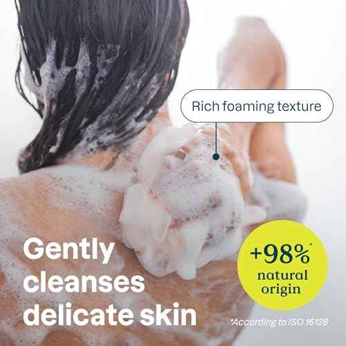 ATTITUDE Body Wash for Sensitive Skin with Oat, EWG Verified, Dermatologically Tested, Vegan, Extra Gentle, Unscented, 16 Fl Oz