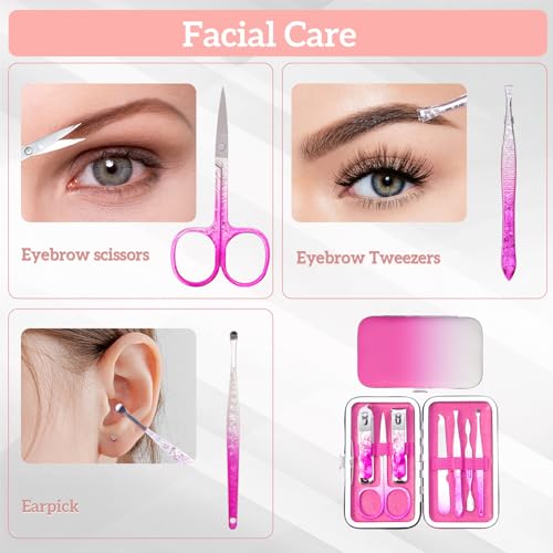 7-in-1 Stainless Steel Manicure Pedicure Nail Kit - Travel Case