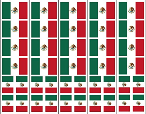40 Mexican Flag Temporary Tattoos - Cinco de Mayo Party Favors