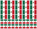 40 Mexican Flag Temporary Tattoos - Cinco de Mayo Party Favors