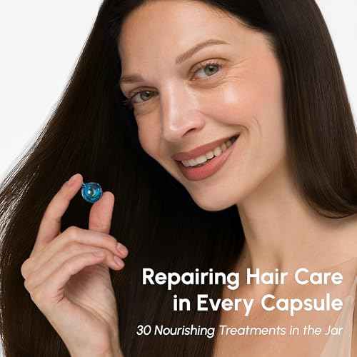 MAREE Hair Oil for Frizzy - Hair Vitamins Keratin Styling Capsules with Jojoba & Argan Oil - Anti Frizz Serum for Women Heat Protectant - Frizzy, Damaged, Dry & Curly - Gotas & Aceite Para el Cabello