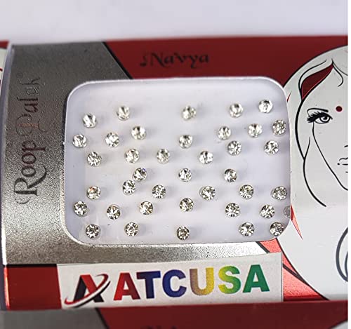 ATCUSA 140+ Crystal Bindi Dots 3mm - Self-Adhesive Face Jewels