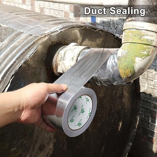BOMEI PACK Aluminum Foil Heat Shield Tape 3in x 66ft High Temp Reflective Insulation
