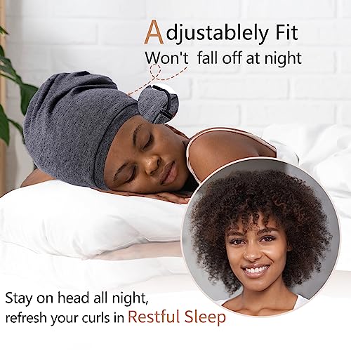 Silk Satin Sleep Bonnet for Women & Men – 2 Pack